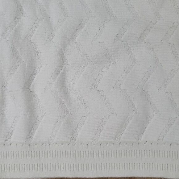 🔹️Vince Camuto Antique White Chevron Knit Lightweight Sweater Large - Picture 9 of 11